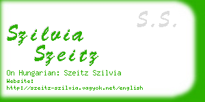 szilvia szeitz business card